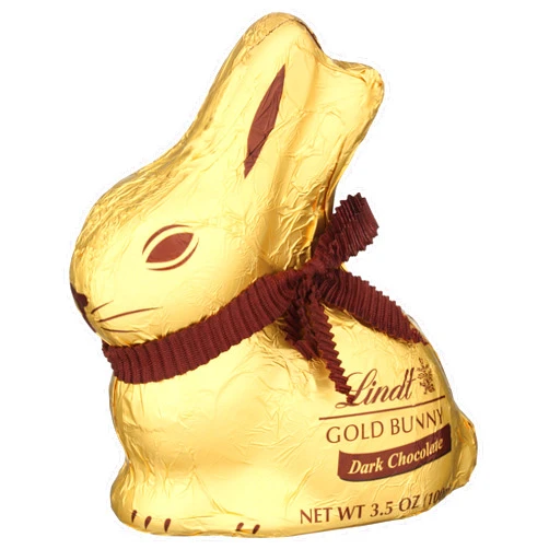 Lindt GOLD BUNNY Dark Chocolate, Hollow Dark Chocolate Candy Bunny, 3.5 oz.