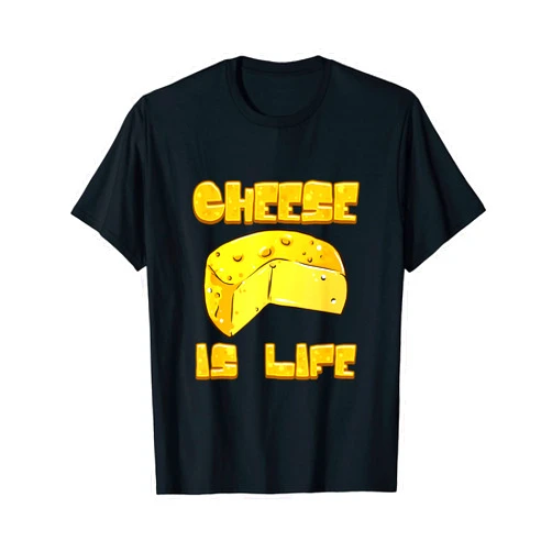 Food Lover Gifts and Drink Apparel Kanig Designs Cheese is Life Fun Cheese Lover T-Shirt