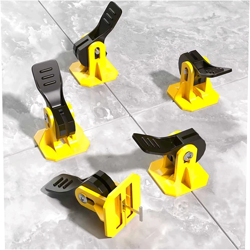 FACITE Tile Leveling System Kit Tile Spacers 100pcs Reusable Leveler+Extra 100pcs Replaceable Steel Pin Tlie Tools Installation Set Floor Leveling Compounds 1/8