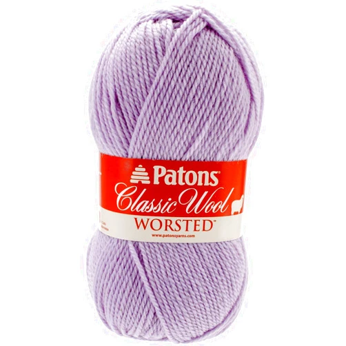 Patons Classic Wool Yarn, 3.5oz, Gauge 4 Medium, 100% Wool Lavender Gray - For Crochet, Knitting & Crafting
