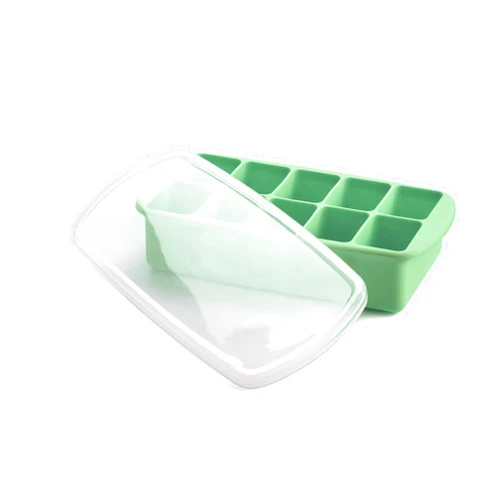 melii Silicone Baby Food Freezer Tray with Lid | 10 x 2oz Portion Cubes – Breastmilk & Homemade Puree Storage Container – BPA Free, Microwave, Freezer & Dishwasher Safe – Baby Registry Must (Mint)