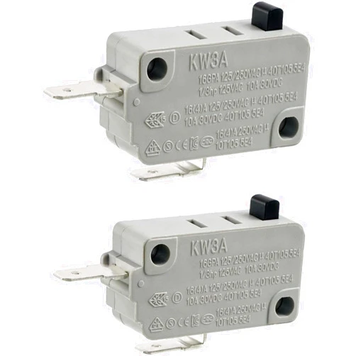 BOJACK Microwave Oven Door Switch KW3A 16A 125/250 V Door Interloc (Pack of 2 pcs Normally Close Switchs)