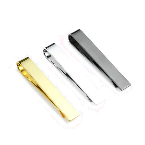 JIPIMON Tie Clip 3 Pcs Black Silver Gold Classic Tie Clips for Men Suitable for Wedding Anniversary Business Father's Day Gifts and Daily Life