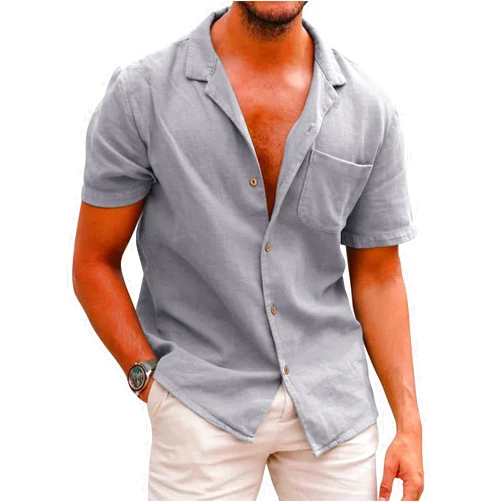 COOFANDY Men's Hawaiian Floral Shirts Cotton Linen Button Down Tropical Holiday Beach Shirts