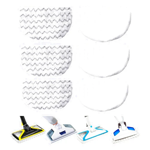 Jikefa 6 Pack Steam Mop Replacement Pads, Compatible with Bissell Powerfresh Steam Mop 1940 1806 1440 1544 Series, Model 19402 19404 19408 2685A 2075A 1940A 1940Q 1940T 1940W, Mop Pads Refills