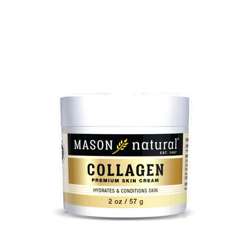MASON NATURAL Collagen Premium Skin Cream - Anti Aging Face and Body Moisturizer, Intense Skin Hydration and Firmness, Pear Scent, Paraben Free, 2 OZ