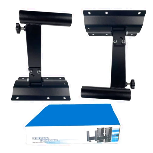 STARAUDIO Adjustment Solid-Steel Pin Serves as Safety-Stop Mount Wall Speaker Wall Mounts KTV Speaker Holder Set, Wall Mount Brackets Surround Sound Speaker Stand Mounts, Hold up 85 lbs SWSB-002