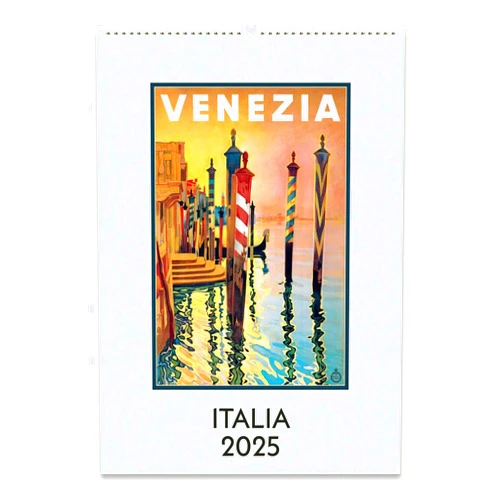 Cavallini 2025 Calendar Wall Hanging Italy 473632