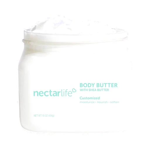 Nectar Bath Treats Body Butter, Whipped Shea Butter, Large Unscented Body Cream for Moisturizing Dry Skin, Hydrating Vegan Shea Lotion for Women, 16 oz. (Fragrance Free, Large)