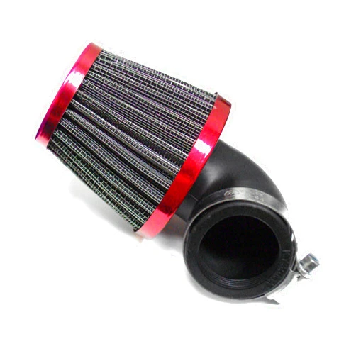 MMG MYK 35mm Air Filter 50cc 2 Stroke 90 degree angled Scooter Motorcycle ATV Pocket Bike (Gray)