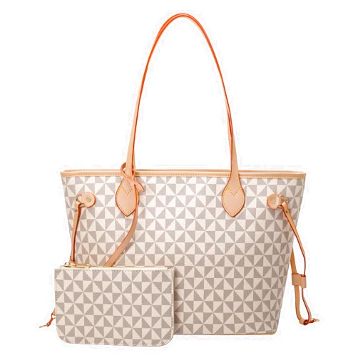 Lacel Urwebin Handbags for Women Designer Fashion Purses Top Handle Satchel Shoulder Bags 2pcs with Small Wallet (White)