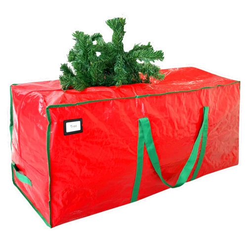 Cosy Family 7.5 ft Christmas Tree Storage Bag - Durable Heavy Duty Extra Large Artificial Xmas Holiday Tree Bag with Reinforced Handles and Dual Zippers Wide Opening - Red