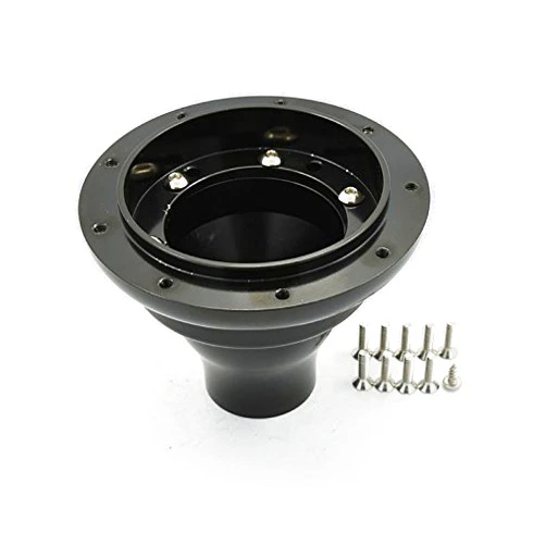 Flashpower Steering Wheel Adapter 9 bolt Boss Kit Black Compatible with Austin Mini MK1-2-3, Triumph R3, Morris Minor