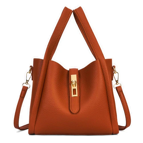 hibear Trendy Vintage Bucket Bag Women's Crossbody Bucket Bag Work Handbag Carry all Shoulder Purse with Adjustable Strap