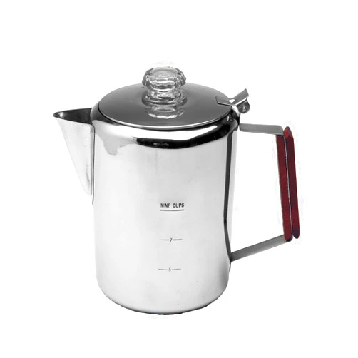 Texsport 9 Cup Stainless Steel Percolator Coffee Maker for Outdoor Camping