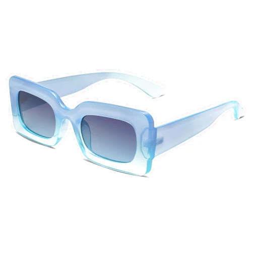 SOJOS Retro 90s Nude Rectangle Sunglasses Womens Mens Trendy Chunky Glasses