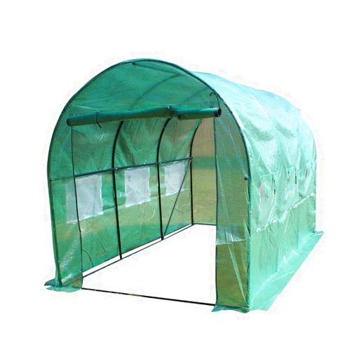 SHNORM Walk-in Greenhouse Tunnel Tent - Plant Gardening Large Tent Outdoor Gardening Accessory w/Roll-Up Windows, Zippered Door Gardening Accessory (3 Size) (12′x7′x7′)