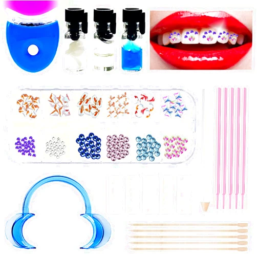 Duoduobuy Gem Kit, 180 Pcs Sparkling Acrylic Crystals Style Professional Diamonds Jewel Kit- DIY Shining Gems for Brilliant Smile