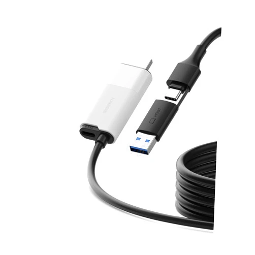 Hagibis USB3.0 Video Capture Card with 100W PD, HDMI to USB A/USB C Capture Cable 1080P@60fps YUY2 MJPEG MS2130 for Quest 3 2 Pro VR Switch PS4/5 Live Broadcast, Gaming, Streaming, Recorder