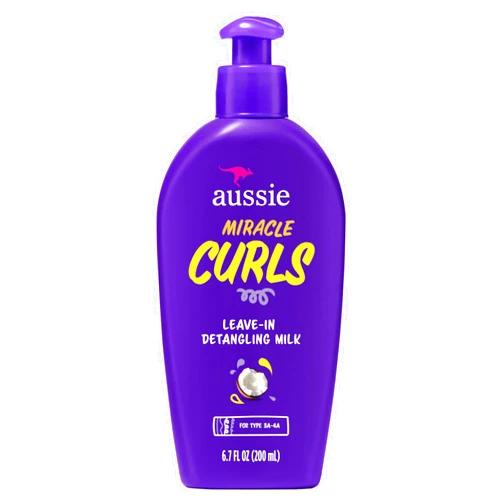 Aussie Miracle Curls with Coconut Oil, Paraben Free Detangling Milk Treatment, 6.7 fl oz