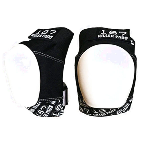 187 Killer Pads Pro Knee Pad, Black/White, Medium