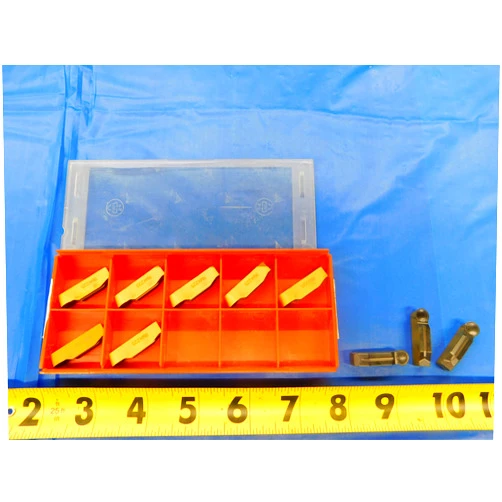 M & J Tooling LLC 10PCS New SANDVIK N123L1-0800-RM 4225 TiN Coated Carbide PROFILING Inserts - MB7854AW2