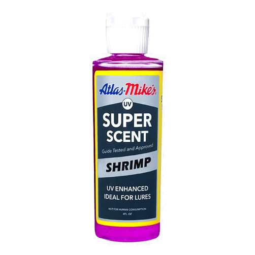Atlas Mike's Shrimp UV Super Scent for Fishing Bait to Attract Fish, Pink