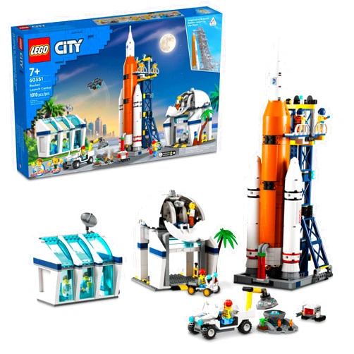 LEGO City Rocket Launch Center Building Toy Set 60351, NASA-Inspired Space Toy with Rocket, Launch Tower, Observatory, and Mission Control, Pretend Play Space Toy for Kids Boys Girls Age 7+ Years Old