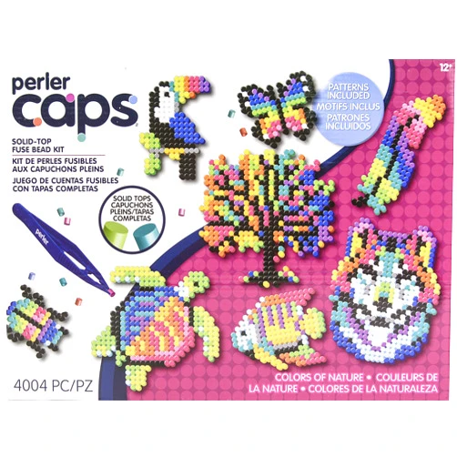 Perler Colors of Nature Deluxe Box Caps Beads Kit, 4000pcs