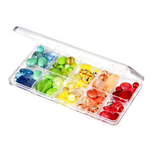 ArtBin 6907AB Slim Line 10 Compartment Small Art & Craft Organizer, [1] Plastic Storage Case, Clear