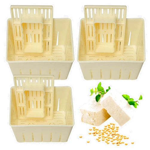 XJKLBYQ Cheese Mold,Tofu Maker,Tofu Press Mould (3pcs) DIY Homemade Tofu Maker Pressing Mold Kit Kitchen Tools, Cloth Not Included for Home