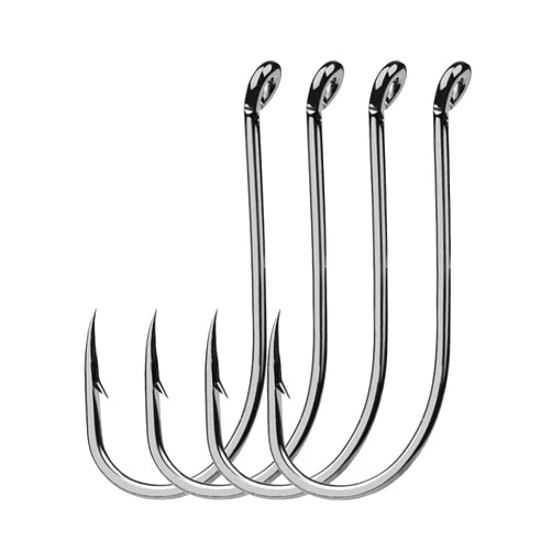 Dyxssm 200pcs/lot Octopus Fishing Hooks Offset Circle Fishing Hook Black High Carbon Steel Strong Barbed Fish Hooks for Freshwater Saltwater