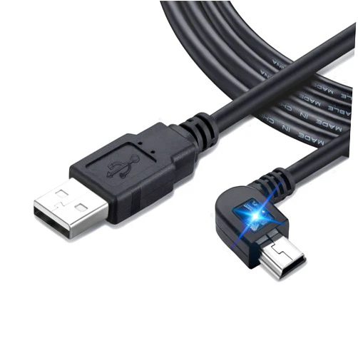 Pixelman GPS Charger Cable,Mini USB 6.6ft Universal GPS Charging Cord with Voltage Regulator Module 90 Degree Angle Mini USB Power Wire for Garmin GPS Navigator Drive 51 65 Nuvi 50lm 2555lmt 2595lmt 40lm 1300