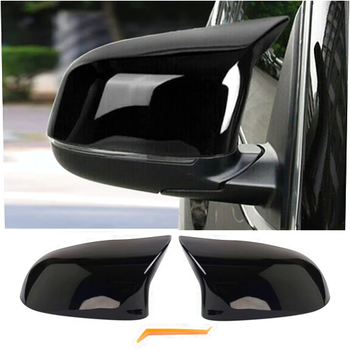 BILLDIO Side Mirror Cover Caps Compatible with 2014-2018 X3 F25 X4 F26 X5 F15 X6 F16 Glossy Black