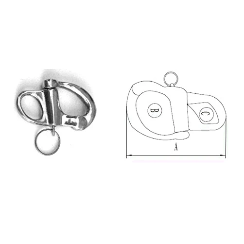 Marine Part Depot Stainless Steel Fixed Bail Snap Shackle 2