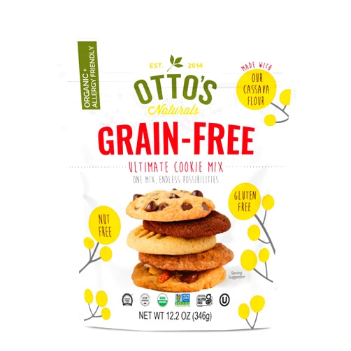 Otto's Naturals Otto’s Naturals Grain-Free Ultimate Cookie Mix, Made with Organic Cassava Flour, Gluten-Free All-Purpose Cookie Mix, Non-GMO Verified - 12.2 Oz Bag (Single)