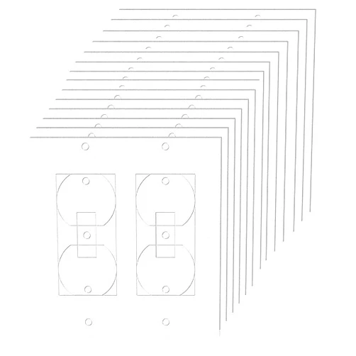 Xikerswo 60Pcs Double Wall Insulation Gasket Wall Plate Outlet Sealers, White Outlet Insulation Gasket Light Switch Insulation Electrical Outlet Covers Draft Stopper Foam Gaskets Electric Outlet Insulators