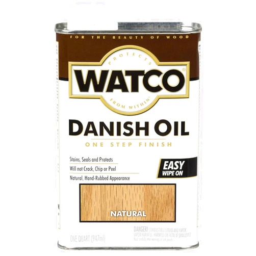 Watco A65741 Danish Oil Wood Finish, Quart, Natural