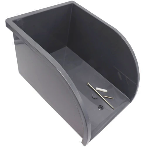 Dortanmy Water Downspout Extension Rain Downspout Extender Splash Block for Gutters Drain Extender Tray Rain Down Spout Diverter, PVC Plastic, with Nails and Hole to Fix to The Ground (Gray)