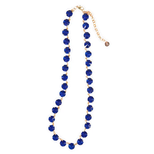 INK + ALLOY Rhinestone Necklace for Women, Aurora Prism Crystal Round Stone Chunky Statement Necklaces, Hypoallergenic Handmade Jewelry for the Modern Bohemian, 17.5-Inch Length