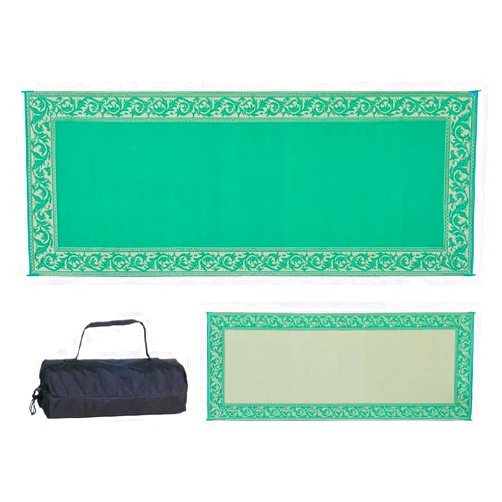Stylish Camping Ming's Mark RC4 Reversible Classical Patio Mat - 8' x 20', Green/Beige