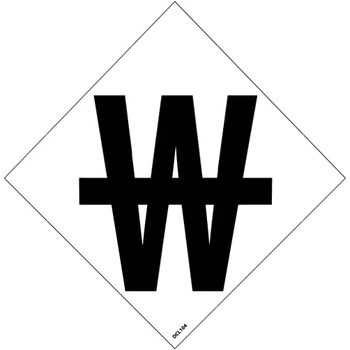 NMC DCL104 National Marker NFPA Label Symbol, Use No Water, 4 Inch (5/Pk), Ps Vinyl (Pack of 5)
