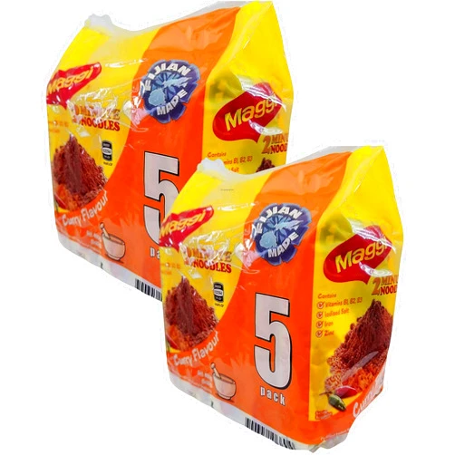 FIJIAN MADE Instant Maggi 2 Minute Noodles - Yummy CURRY Flavor Noodles (Pack Of 10 x 80g EA) A DELICIOUS MEAL IN JUST 2 MINUTES... Imported from FIJI