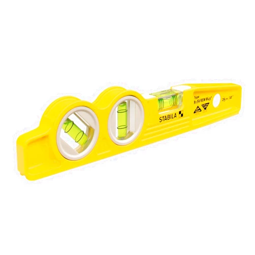 Stabila 25245 - Die Cast Magnetic Torpedo with 45 degree vial and V-groove frame