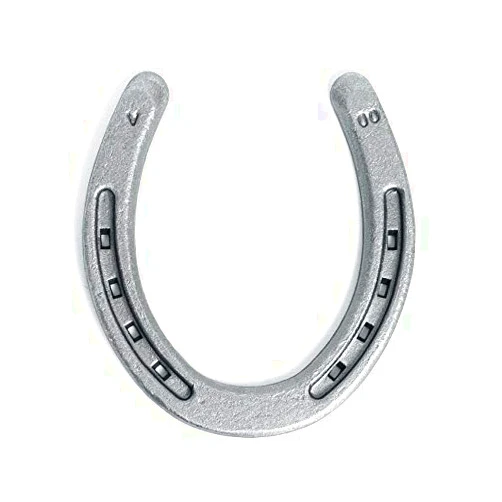 The Heritage Forge Steel Horseshoes Set for Horses, Crafts, Decorations and Backyard Games - Size 00 - Plain - 40 Shoes
