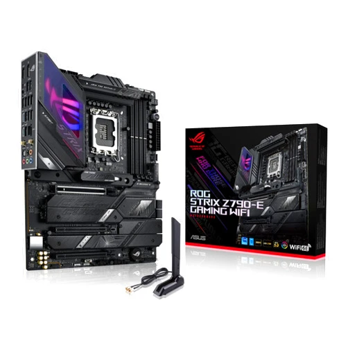 ASUS ROG Strix Z790-E Gaming WiFi 6E LGA 1700(Intel 14th,13th&12th Gen) ATX gaming motherboard(PCIe 5.0, DDR5,18+1 power stages,2.5 Gb LAN,Thunderbolt 4,5xM.2, 1xPCIe 5.0 M.2,Front panel USB 3.2 port)