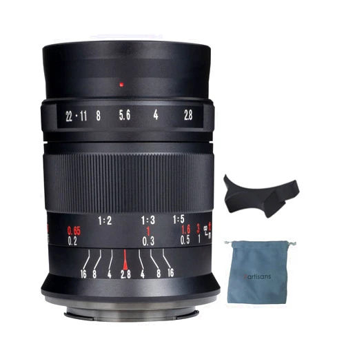 7artisans 60mm F2.8 II Manual Focus APS-C Macro Lens for Sony E-Mount A5100 A6000 A6300 A6500 A7iii A7Riii A7Siii NEX-5 NEX-7 Cameras Black