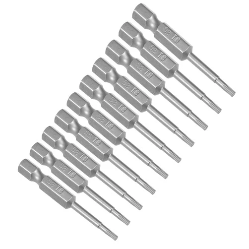 uxcell 10 Pcs T8 Magnetic Torx Screwdriver Bits, 1/4 Inch Hex Shank 2-inch Length S2 Power Tool