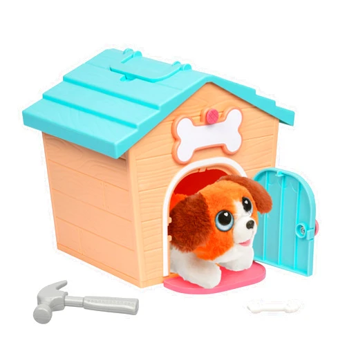 Little Live Pets My Puppy's Home Minis - Teal & Orange Home | Plush Toy & Kennel Playset. Build Your Puppy's Home, Name Your Puppy & SURPRISE! Puppy Appears! Which Puppy Will You Get? Easy Build DIY
