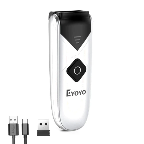 Eyoyo Bluetooth 2D&1D Barcode Scanner, Portable Wireless Mini but Powerful Barcode Reader with 2.4G Wireless&Bluetooth&USB Wired Connection, QR Code Scanner for Phone,Tablet PC